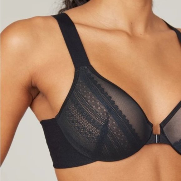 SPANX Bra-Llelujah! Illusion Lace Full Coverage Front Closure Bra Size 34D NWT - Picture 4 of 10